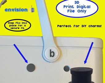 Archivo DIGITAL - Conector de broca para bolso Bogg (archivo STL para impresión 3D), conector de dijes, accesorio para dijes, dijes DIY