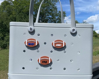 Custom Football Bag Charm, Football Charm,  Sports Charm, Bag Charms