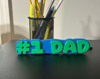 Dad Name Block, #1 Dad Gift, Custom Name Block, Dad Name Sign, Gift for Mom, Best Dad Gift , Dad Sign