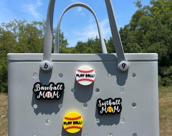 Baseball/Softball Bag Charm,  Baseball Mom, Softball Mom, Sports Charm, Bag Charms