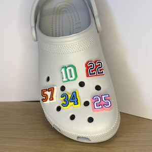 Custom Clog Charm, Sports Charm, Player Number Charm, Athlete Charms