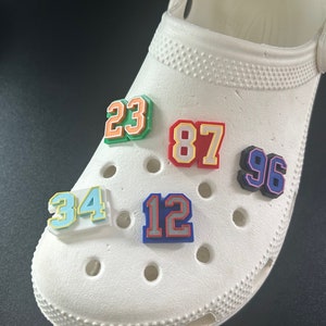Custom Clog Charm, Sports Charm, Player Number Charm, Athlete Charms