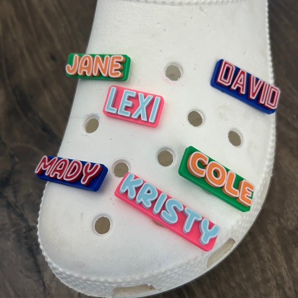 Custom Clog Charm, Name Charm, Clog Name Charm, Shoe Charms