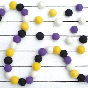 Non-Binary Pride Felt Ball Garland: Enby Decor