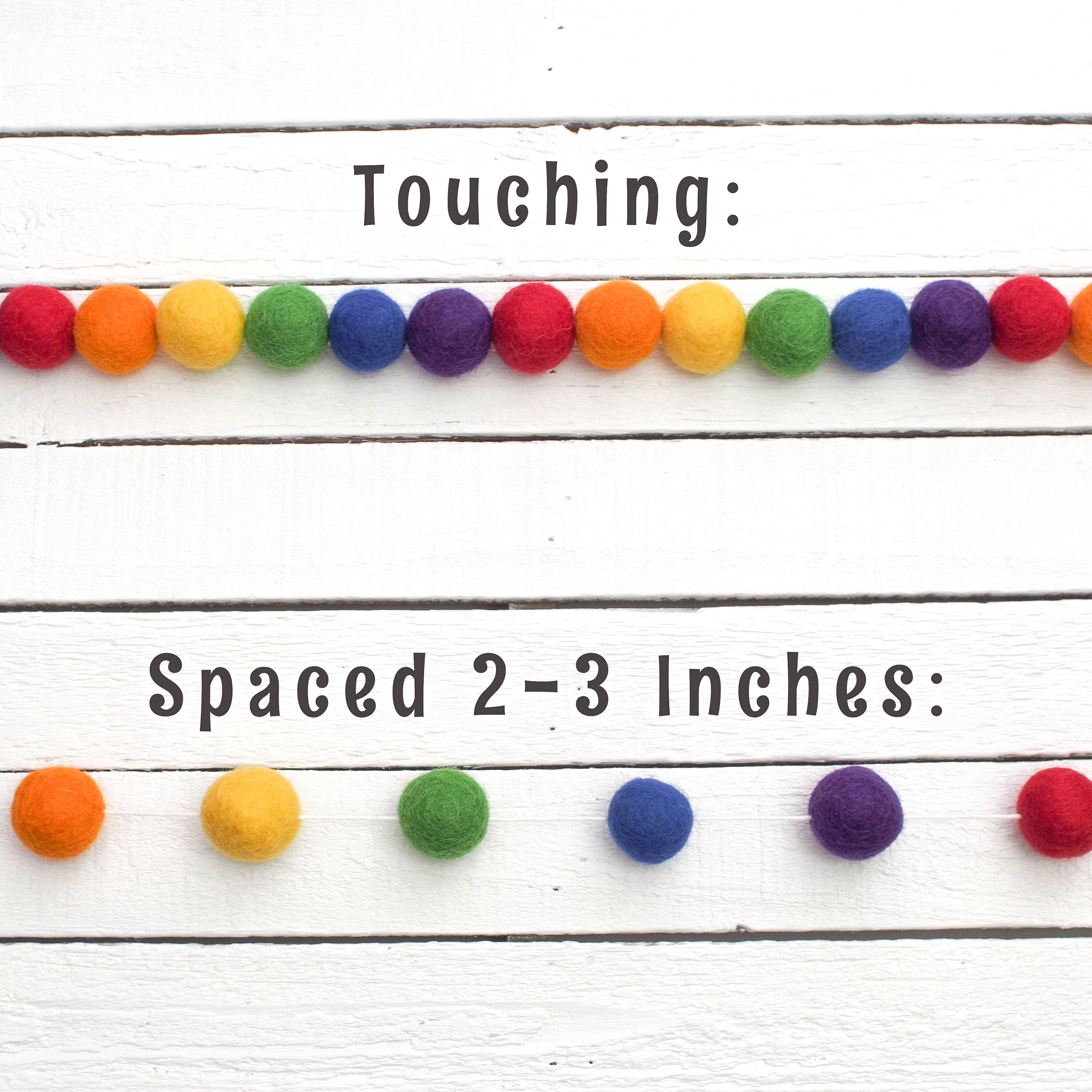 Rainbow Felt Ball Garland DIY Kit: Colorful Nursery Decor - Etsy