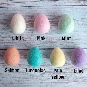Felt Eggs for Easter Basket Filler or Stuffer, Farmhouse Decor, Pastel Spring Decorations, Tiered Tray or Cat Toy image 2