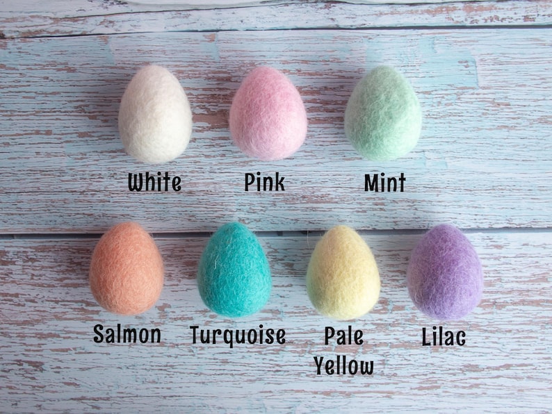 Felt Eggs for Easter Basket Filler or Stuffer, Farmhouse Decor, Pastel Spring Decorations, Tiered Tray or Cat Toy image 2
