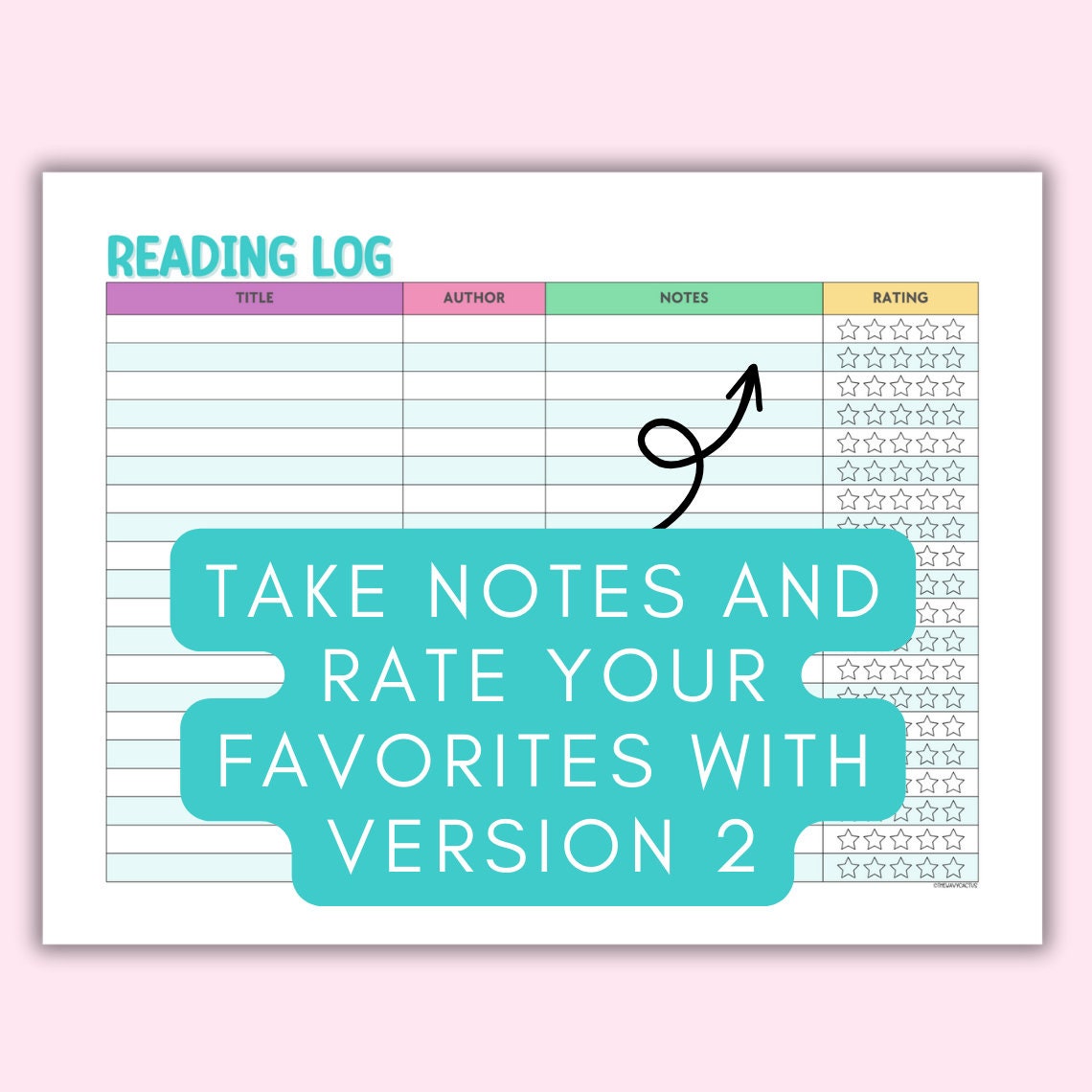 Reading Log Printable Tracker, Book Tracker, Reading Tracker, Books to ...