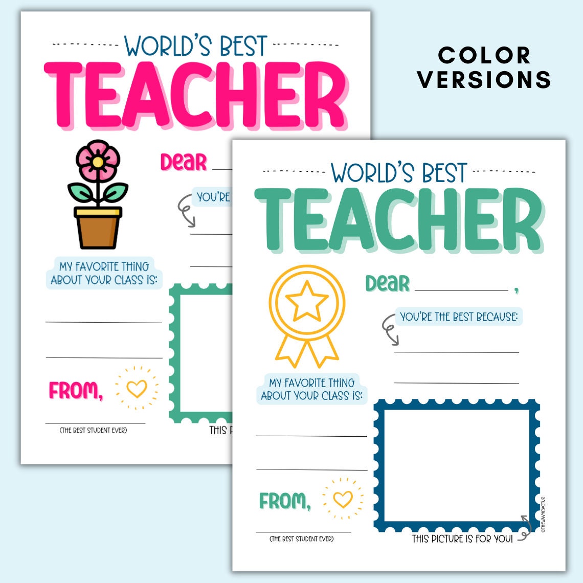 Teacher Appreciation Week Printable PDF, Teacher Survey Thank You