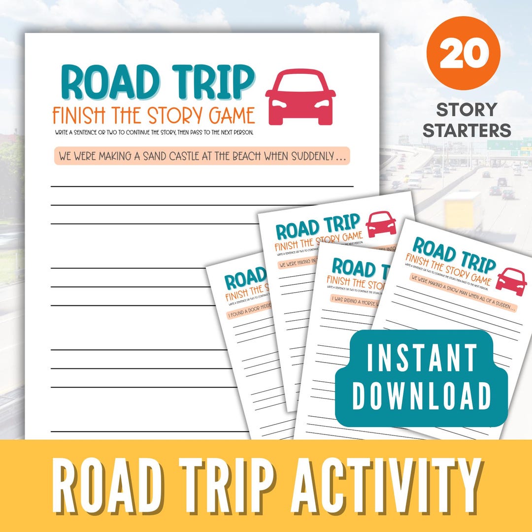 Printable Road Trip Activity for Kids, Car Ride Game for Children ...