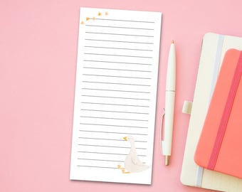 Goose Notepad | Goose Magnetic Notepad | Lined Cute Notepad | Gift for Goose Lover | Hostess Gift |  Grocery To-Do List | Goose Stationery