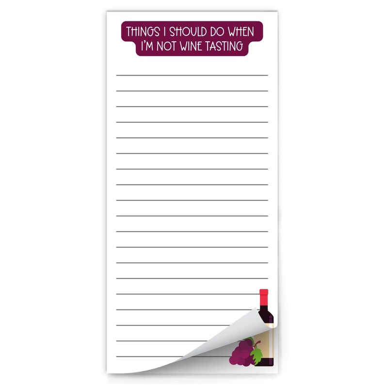 Wine Lover Gift Magnetic Notepad, Funny Wine Gift, Retirement Gift ...