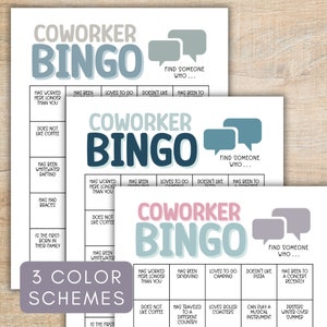 Coworker Bingo Cards Printable, Office Party Game, Employee Bingo Game ...