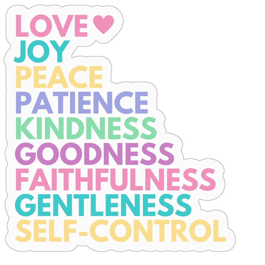 Fruit of the Spirit Sticker - Christian Sticker for Girls - Cute Bible ...