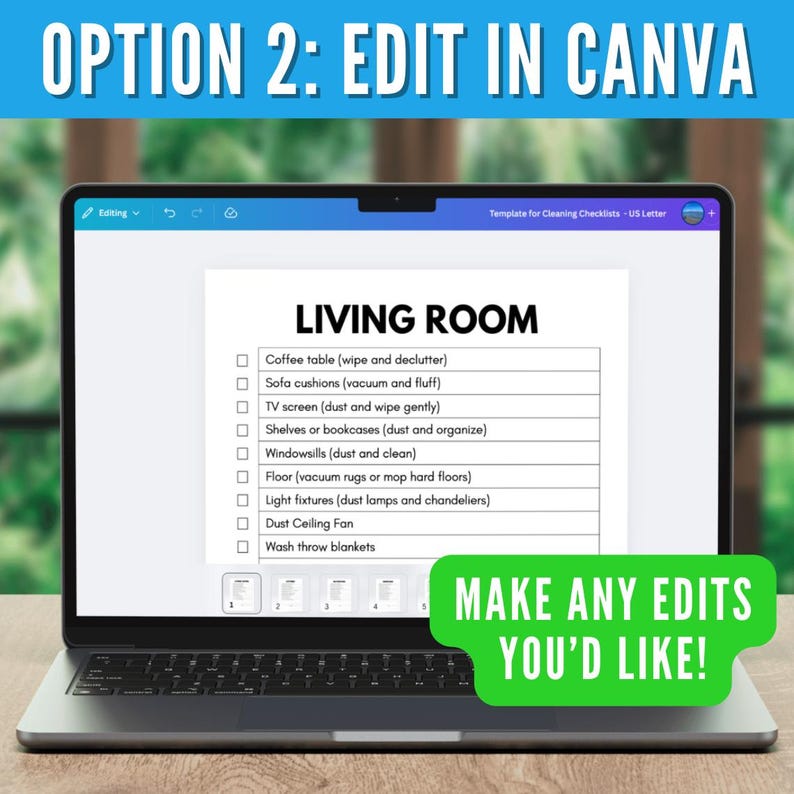 Printable Cleaning Checklists PDF & Editable Canva Templates, Cleaning ...