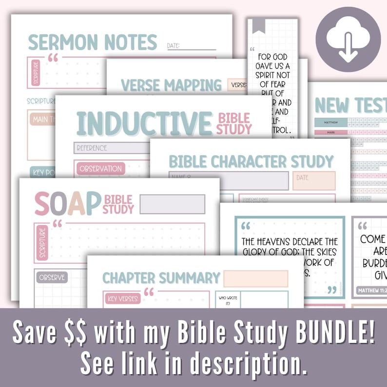Inductive Bible Study Printable Template, Bible Study Guide, How to ...