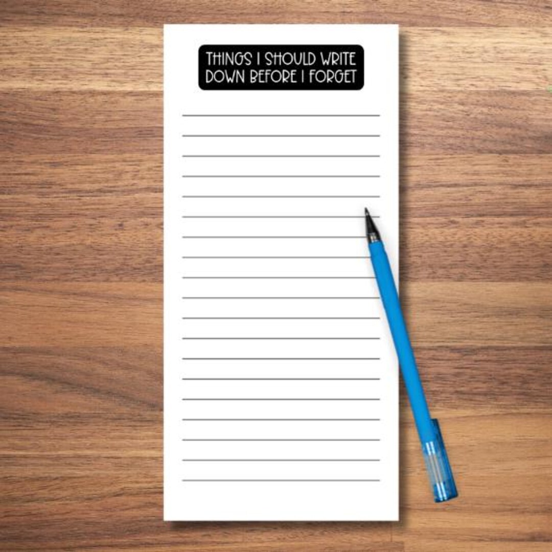 Reitrement Notepad Funny to Do List Notepad, Write Down Before I Forget Magnetic Notepad ...