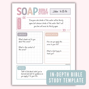 SOAP Bible Study Template Printable SOAP Method Bible Verse Mapping Bible Study Journal Guide SOAP Bible Study Template Printable SOAP Method Bible Verse Mapping Bible Study Journal Guide
