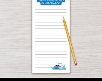 Boat Lover Gift Magnetic Notepad, Funny Boating Gift, Nautical Boat Captain Gift, Cute Boater Gift Idea, Boat Owner Gift for Lake House
