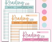 Reading Log Printable for Adults or Kids | Reading List Book Tracker Digital Download |  A4 and Letter