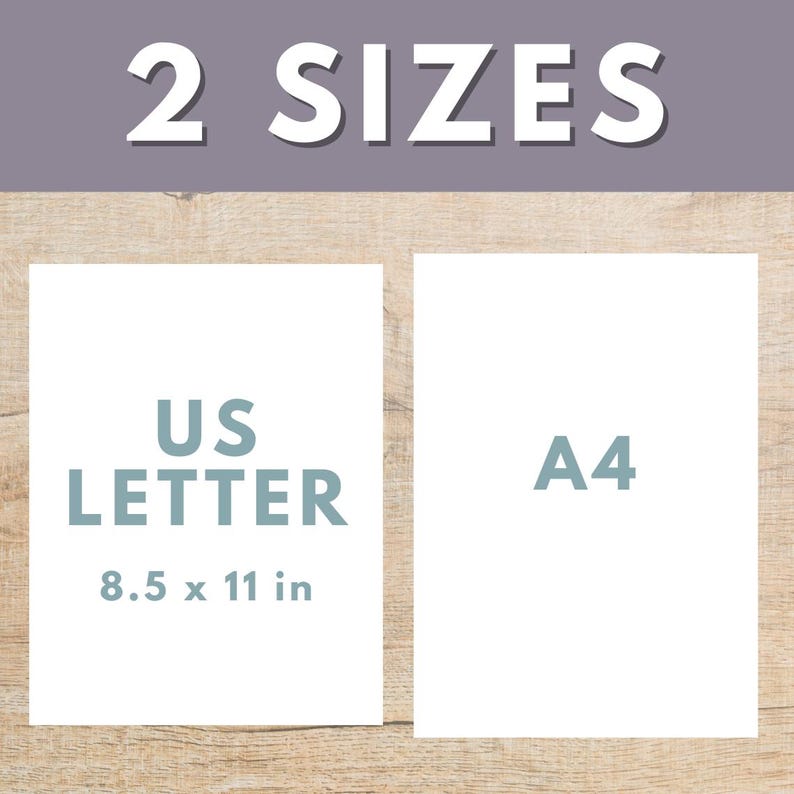 Puede incluir: Dos tama&ntilde;os de papel blanco, US Letter y A4, se muestran sobre un fondo de madera. El tama&ntilde;o US Letter es de 8,5 x 11 pulgadas.