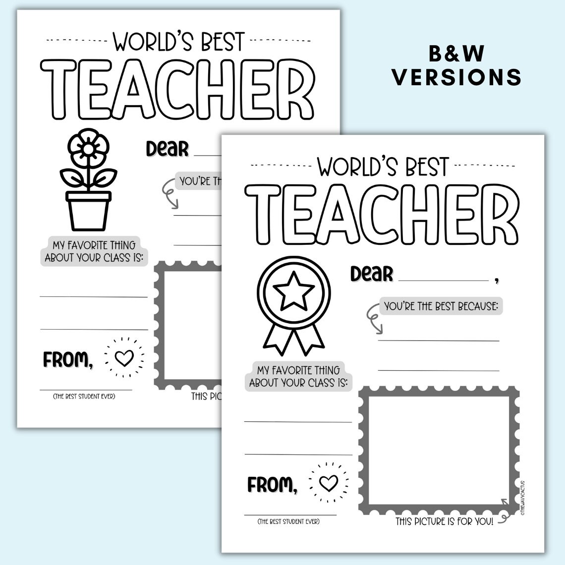 Teacher Appreciation Week Printable PDF, Teacher Survey Thank You