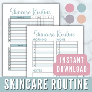 Skincare Routine Template Printable, Skincare Template Planner, Esthetician Templates, Facial Treatment Forms, Client Skincare Cards