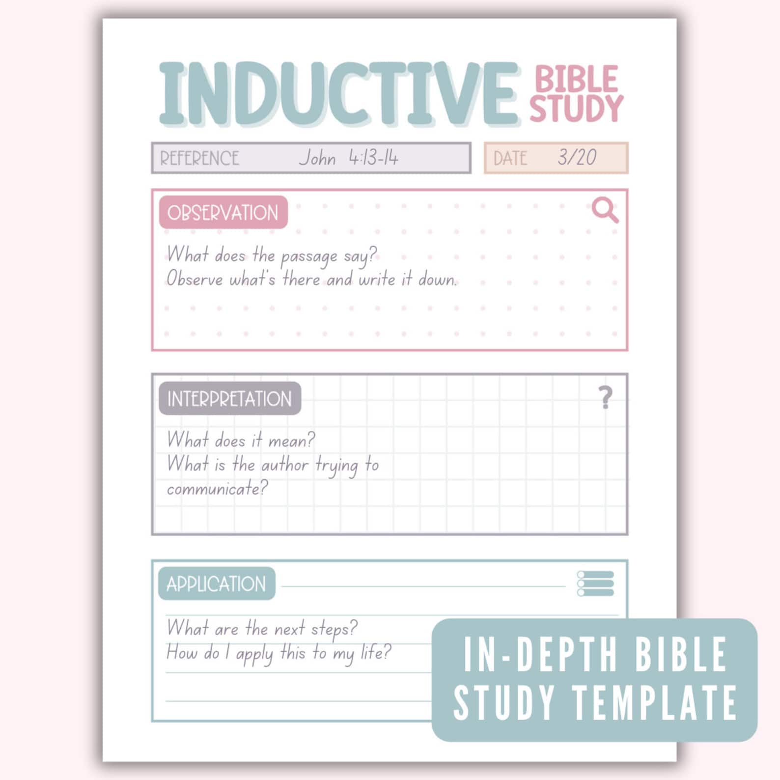 Inductive Bible Study Guide Inductive Bible Study Printable Template, Bible Study Guide, How to ...