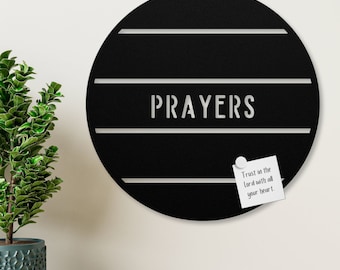 Prayer Board Christian Metal Sign, Prayer Requests Display, Prayer Magnet Board, War Room Art, Home Decor, Church Decor, Prayer Vision Board