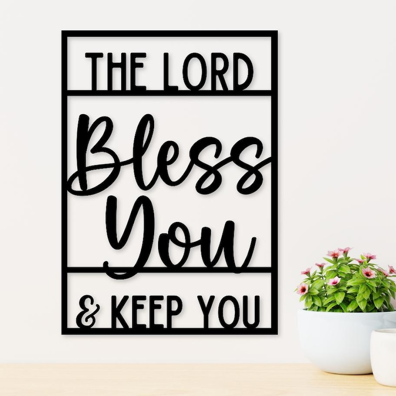 The Lord Bless You and Keep You Metal Sign, Christian Metal Wall Art ...
