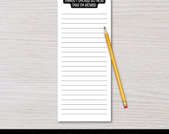 Funny Retirement Gift Notepad, Magnetic To-Do List, Retirement Gift for Men Women
