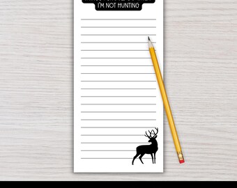 Funny Gift for Hunter Magnetic Notepad, Hunting Lover Gift Ideas, Deer Hunter Father's Day Present, Stationery Stocking Stuffer