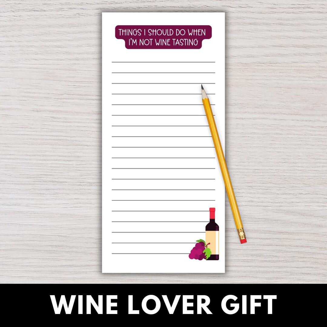 Winre Notepad Wine Lover Gift Magnetic Notepad, Funny Wine Gift, Retirement Gift ...
