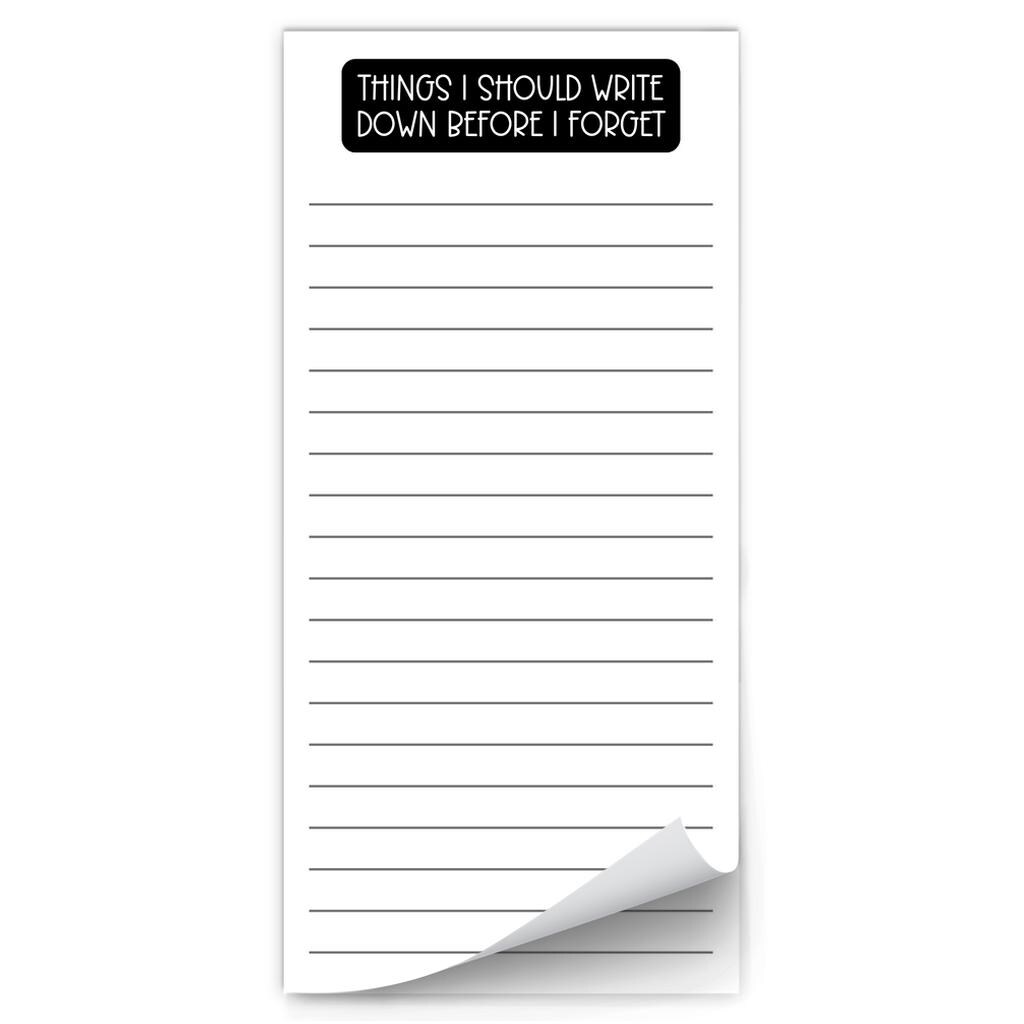Reitrement Notepad Funny to Do List Notepad, Write Down Before I Forget Magnetic Notepad ...