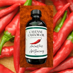 Cayenne Castor Oil 8oz.