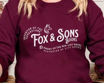 Fox Books Sweatshirt | Fall Sweatshirt | Cute Fall Crewneck | Fox Books Superstore | Shop Around the Corner | City Books