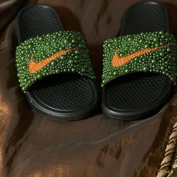 wine colored nike slides