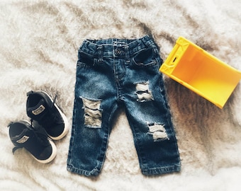 Distressed|Ripped Skinny Jeans Unisex|Baby|Toddler 6M-16