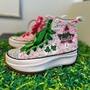 Sorority Bling Converse Platform Sneakers