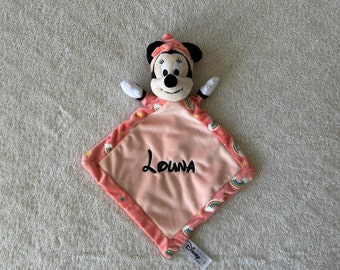 Doudou Minnie phosphorescent à personnaliser, broderie, cadeau de naissance