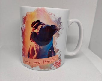 Personalized mug with photo of animals