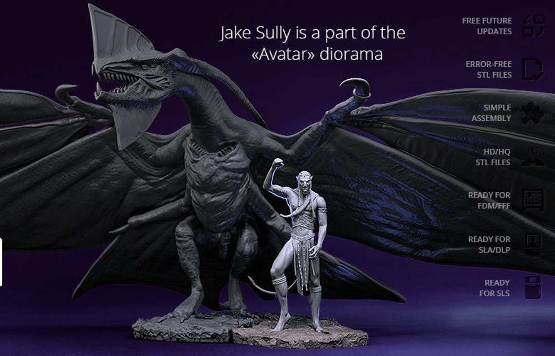 Avatar Diaroem Dragon Jack Sully STL File 3D Digital - Etsy