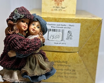 Vintage Boyds Bear Figurine Charlotte and Emily that’s what friends are for gift for mom aunt grandma resin bear decor vintage collector
