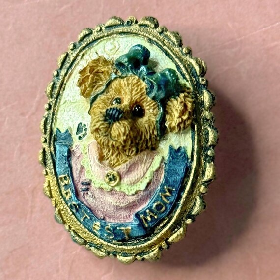 Vintage Bearwear Pin Brooch Vintage Boyd Bear Wearable Art Jewelry fashion accessory jacket for collector Bestest mom gift idea for her