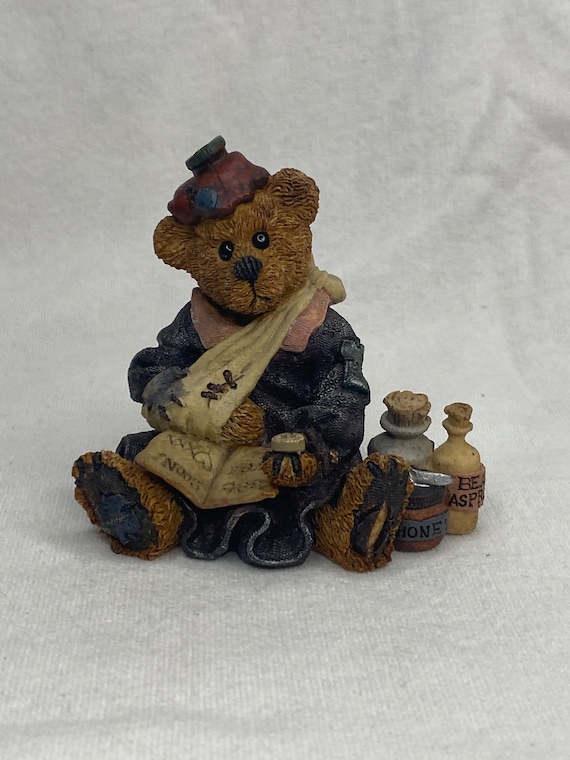 Vintage Boyds Bear Figurine Bailey…Poor Ol’ Bear gift for nurse doctor mom grandma aunt retired vintage resin bear home office decoration