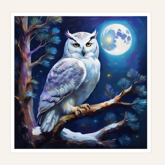 Owl Night Light Moon Themed Illumination Art Woodland Nursery Decor Piece Bird Bedroom Decoration Lamp Personalized Animal Glowing Accent