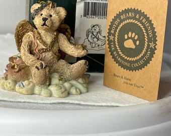Vintage Boyds Bear Figurilla Juliet Angel oso regalo de marfil para mamá tía abuela resina oso decoración coleccionista vintage