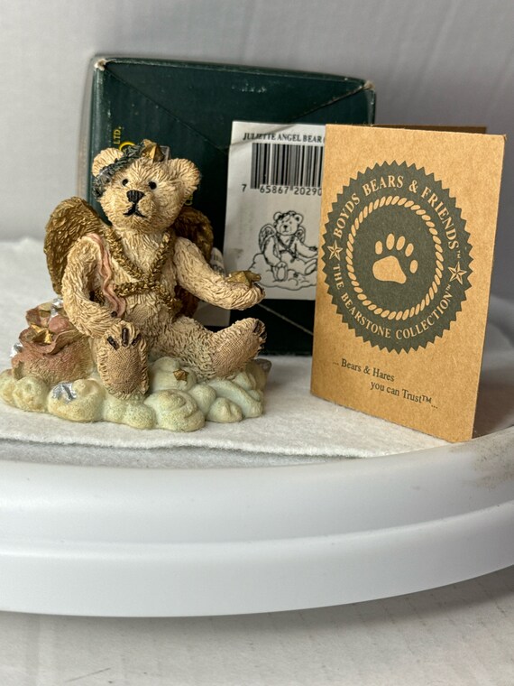 Vintage Boyds Bear Figurine Juliet Angel bear ivory gift for mom aunt grandma resin bear decor vintage collector