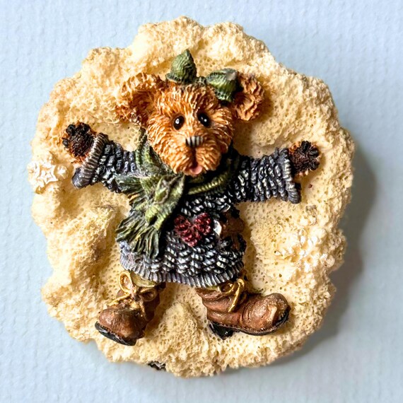Vintage Boyd Bear Bearwear Pin Brooch Vintage Wearable Art Jewelry fashion accessory for collector Bailey Snow Angel gift idea for her