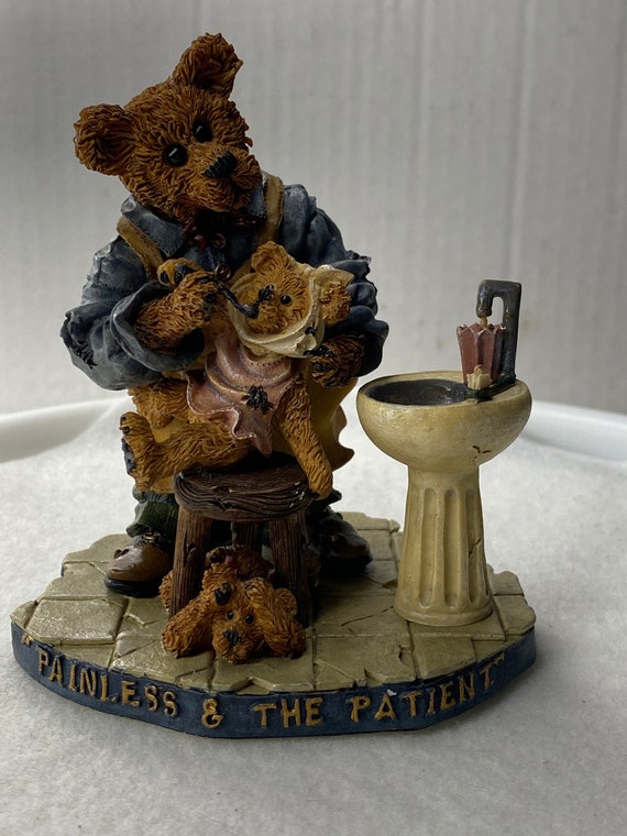 Vintage Boyd bear resin figurines antique bear home decor collectors Boyds Bear Figurine Feldman D. Finklebearg and Dooley Painless
